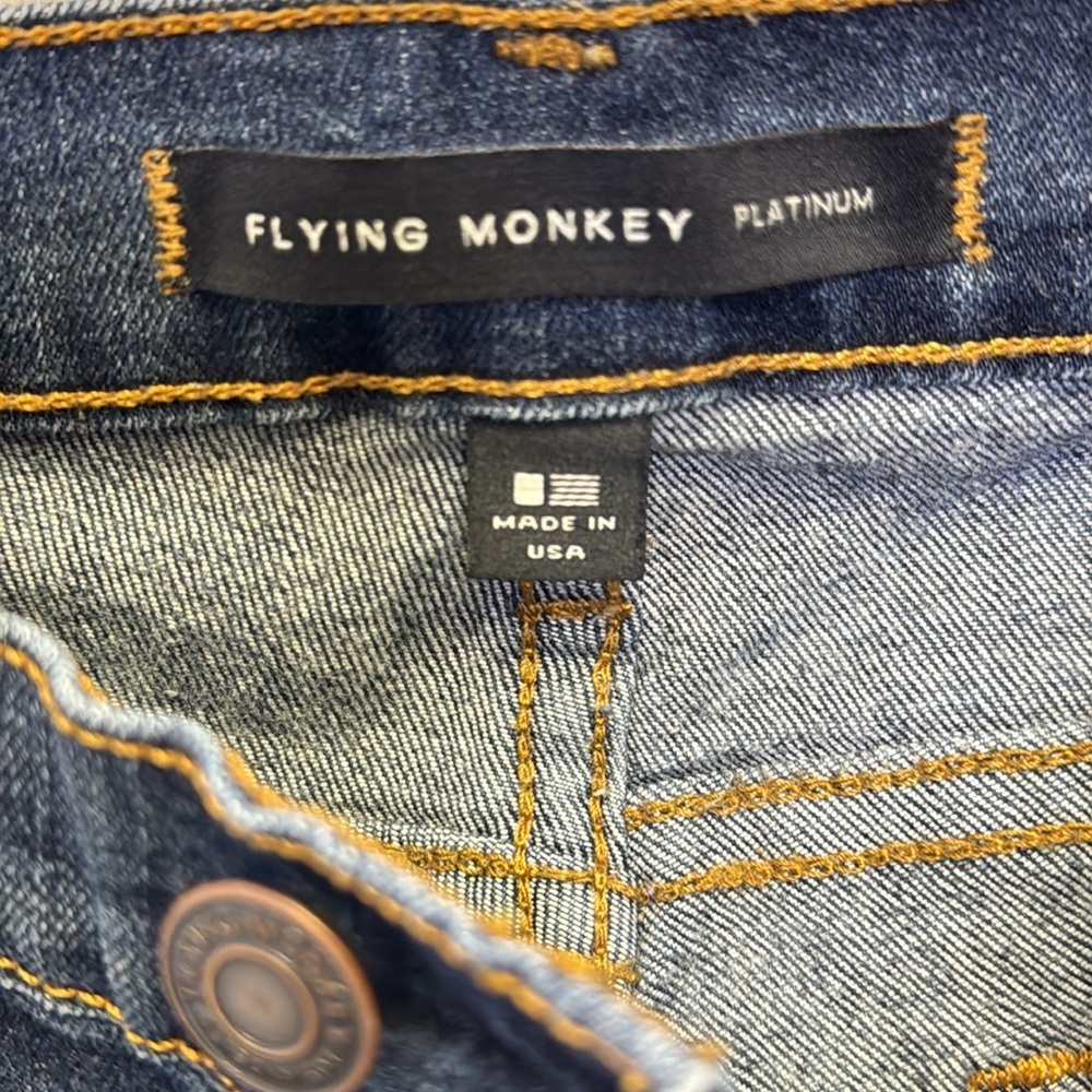 Flying Monkey Blue Skinny Jeans with Distressed Details - Picture 7 of 8